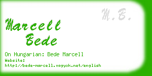 marcell bede business card